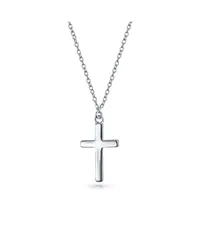 ブリング レディース アクセサリー ネックレス・チョーカー・ペンダントトップ レース Bling Jewelry Delicate Smallatin Cross Pendant Necklace Flat Rose Gold Plated Sterling