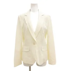 ハナエモリ HANAE MORI プリマティーボハナエモリスポーツ テーラードジャケット 38 背抜き シングル 白 ホワイト 春夏 /AE ■GY60