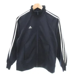 アディダス adidas トラックジャケット ラグランスリーブ スリーストライプス スタンドカラー S 紺 ネイビー  /YJ ■GY60