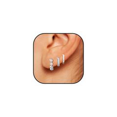 [DuoDiner] ホワイトデー お返 女性 3ペア フープピアス セット 14K ゴールド つけっぱなし セカンドピアス 金属アレルギー対応 レディース ピアス (シルバー-5)