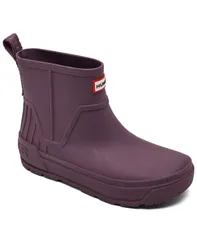 ハンター レディース シューズ ブーツ・レインブーツ Hunter Womens Wales Waterproof Rain Booties from Finish Line Dark Red レッド