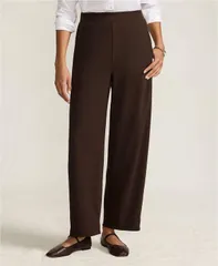 ランズエンド レディース ボトムス カジュアルパンツ アンクル ニット Lands End Womensport Knit High Rise Barrel Ankle Pants Rich coffee コーヒー