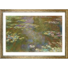 クロード・モネ 睡蓮 人気絵画 アンティーク額縁付き オールポスターズ