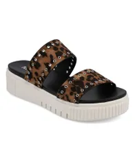 ミア レディース シューズ サンダル MIA Womens Lexi Round Toe Slide Sandals Leopard アニマル