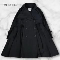MONCLER モンクレール 国内正規品 LIMBERT フリル ナイロン トレンチコート ブラック サイズ1 スプリングコート レディース B1115