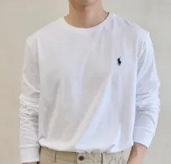 ポロ ラルフローレン 白 長袖Tシャツ XL