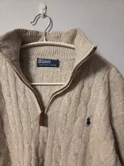 ポロ ラルフローレン ハーフジップアップ ケーブル ニット