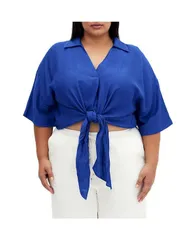 シティーシック レディース トップス シャツ プラスサイズ CITY CHIC Plus Size Rosie Shirt Cerulean