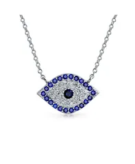 ブリング レディース アクセサリー ネックレス・チョーカー・ペンダントトップ レース Bling Jewelry Turkish Blue Yellow Pave CZ Spiritual Protection Amulet Evil Eye Pendant