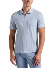 ペリーエリス メンズ トップス ポロシャツ リブ シャツ ニット Perry Ellis Mens SlimFit RibbedKnit 14Zip Polo Shirt Kentucky Blueのサムネイル