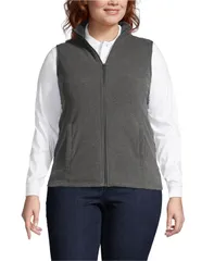 ランズエンド レディース アウター ジャケット・ブルゾン プラスサイズ ベスト フリース Lands End Womens Plusize Thermacheck 100 Fleece Vest Irのサムネイル