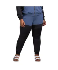 ポエティック ジャスティス レディース ボトムス カジュアルパンツ プラスサイズ コントラスト Poetic Justice Womens Plusize Curvy Fit Contrast Blocked Jogger French navy ネイビー