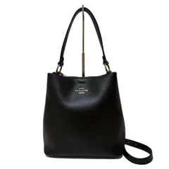 COACH コーチ タウンバケット 2WAY ショルダーバッグ レザー ブラック