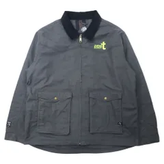 DRI DUCK ダック ワークジャケット カバーオール XL グレー コットン ブランケットライナー 襟コーデュロイ US企業 刺繍 ビッグサイズ