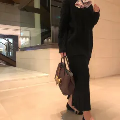 aroundyur ケーブル編み バギー ニット トップス