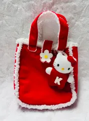 クラシック hello kitty フリースハンドバッグ