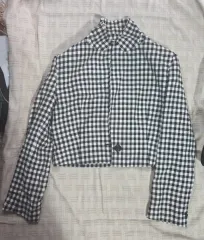 ZARA チェック クロップド ジャケット