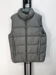 UNIQLO ユニクロ ダウン ベスト パファー ダウン ベスト ハイネック グレー L