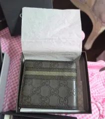 正規品 GUCCI グッチ ロゴ 二つ折り財布 ブラウン