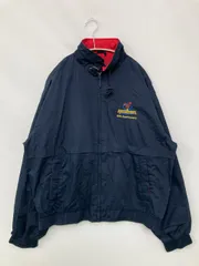 PORT AUTHORITY ポートオーソリティー ブルゾン M ネイビー コットン 無地 ワンポイント 刺繍 ミドル丈 フードなし ジップアップ