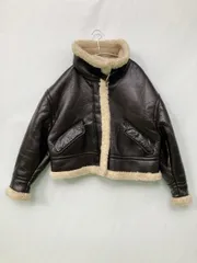 ZARA ザラ ムートンコート USA S ブラック ショート丈 フードなし