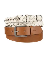 カルバンクライン レディース アクセサリー ベルト Calvin Klein Womens Two Pack Skinny Braid and Harness Buckle Belt SetanBonのサムネイル