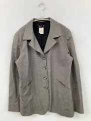 agnes b. アニエスベー テーラードジャケット 2 グレー 無地 フードなし シングル