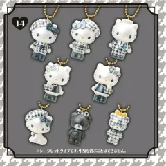 サンリオ ハローキティ シークレット マスコット チャーム (モノクロ ガール ハウンドトゥース)