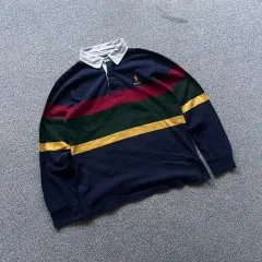ポロ ラルフローレン ストライプ ラグビー シャツ