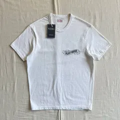 新品未使用タグ付　小林昌良氏　サイン入り　archive　THE FLAT HEAD　フラットヘッド　THCシリーズ　ヘビーコットン　両面ロゴ　染み込みプリント　バックプリント　半袖　丸胴　白Tシャツ　ホワイト　38　アメカジ　グランジ　FH WAY tee