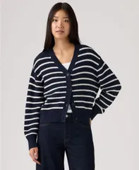 リーバイス レディース アウター ニット・セーター カーディガン Levis Womensnowflake Standard Fit Cardiganavy ネイビーのサムネイル