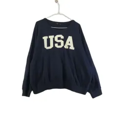 J6541 EAGLE レディース FREE USA ネイビー トレーナー