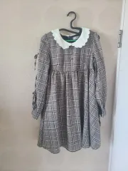 アンクルージュ チェック カラ ワンピース