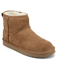 アース レディース シューズ ブーツ・レインブーツ アンクル Earth Womens Wonders Round Toe Casual Cozy Ankle Booties Medium Brownのサムネイル