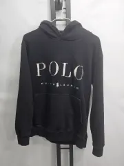 ポロ ラルフローレン フード Tシャツ Spellout BIGロゴ ブラック S