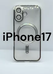 iPhone17 ケース シルバー クリア レンズ保護 マグセーフ 新品未使用