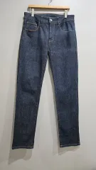 1+1 無地) スリムフィット インディゴブルーデニム 28