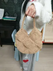 ハンドメイド クロシェ編み バッグ