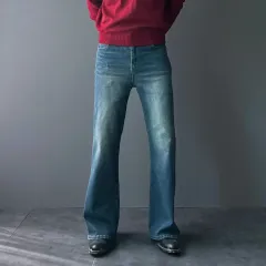 メンズ フレアデニム ブーツカット デニム ストレッチ
