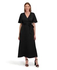 ランドリーバイシェリーシーガル レディース トップス ワンピース Laundry by Shelli Segal Womens Madison Wrap Dress Black onyx ブラック