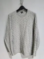ユニクロ U クルーネックセーター グレー L