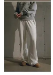 M シアージュ 起毛 ゴージ スウェットパンツ アイボリー