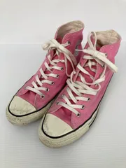 CONVERSE コンバース スニーカー 27 ピンク キャンバス 無地 ブランドロゴ 紐 ハイカット