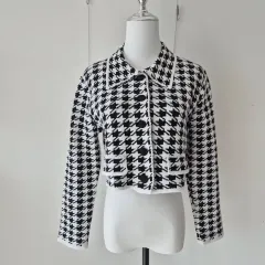 ヘリンボーン カーディガン