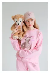 テディラブ スウェットシャツ ピンク ラベンダー 起毛X 新品 ラブリースウェット