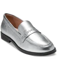 コールハーン レディース シューズ パンプス ローファー Cole Haan Womens Stassi Embellished Loafers Silver シルバー