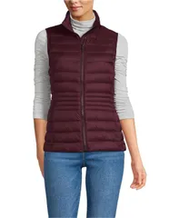 ランズエンド レディース アウター ジャケット・ブルゾン ベスト ダウン Lands End Womens Wanderweight Packable Down Vest Lush burgundyのサムネイル