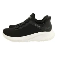 スケッチャーズ SKECHERS 117500 BOBS SQUAD CHAOS スリップインズ スリッポン スニーカー 美品 24cm ブラック