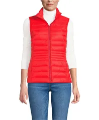 ランズエンド レディース アウター ジャケット・ブルゾン ベスト ダウン Lands End Womens Wanderweight Packable Down Vest Bright cherryのサムネイル
