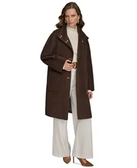 ダナ キャラン ニューヨーク レディース アウター ジャケット・ブルゾン コート Donna Karan New York Womens StandCollar SingleBreasted Coatのサムネイル